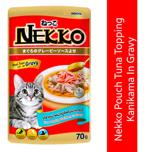 Nekko Pouch Tuna Topping Kanikama In Gravy 70g