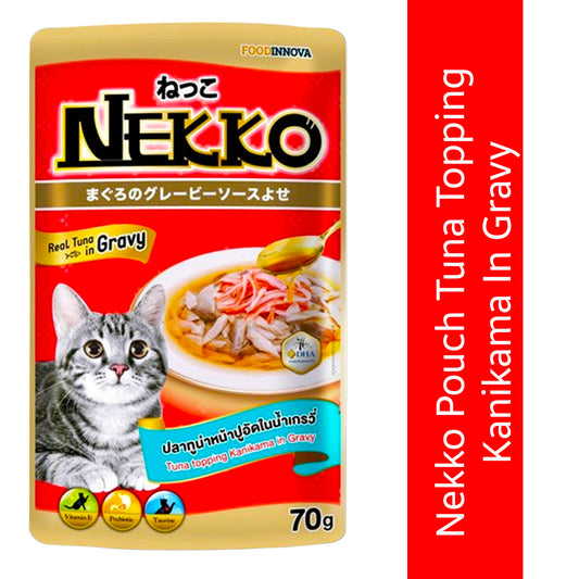 Nekko Pouch Tuna Topping Kanikama In Gravy 70g