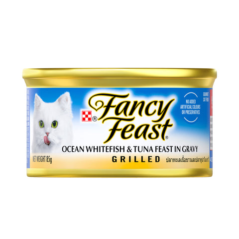 Fancy Feast can Lovers Ocean  Whitefish & Tuna Feast in gravy 85gm