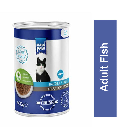 Paw Paw Adult can food Fish 400gm