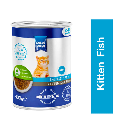 Paw Paw Kitten Canned Food Fish 400gm