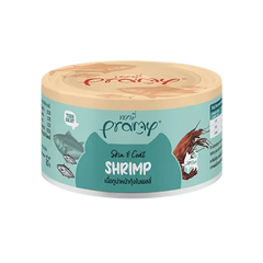 Pramy Skin & Coat Tuna Topping Shrimp Wet Food Can for All Cats 80gm