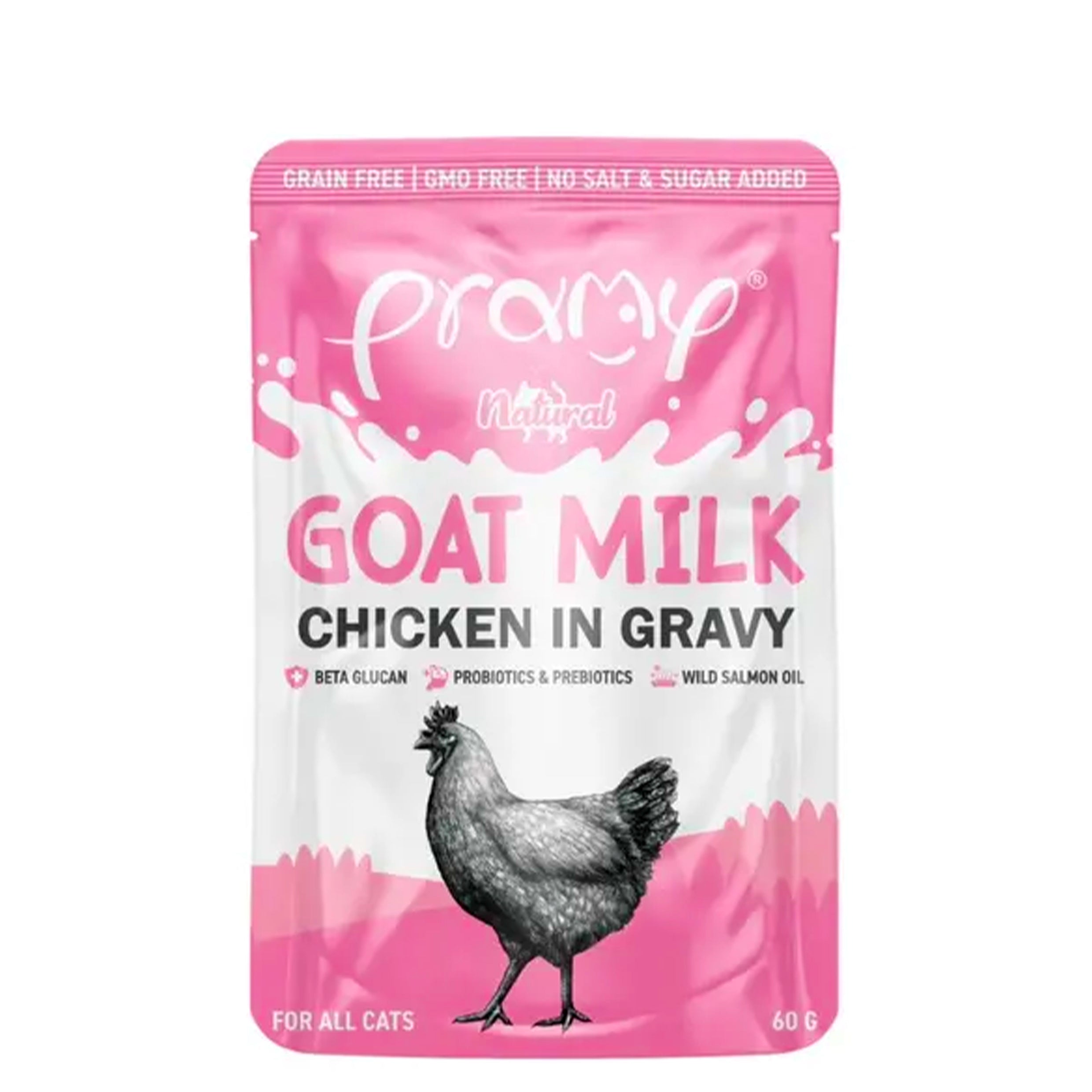 Pramy Natural Goat Milk Chicken in Gravy 60g