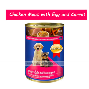 SmartHeart Can Dog Food for Puppies Chicken Meat with Egg and Carrot 400g
