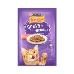 Purina Friskies Adult Pouch Gravy Licious in Tuna Flavor 70g
