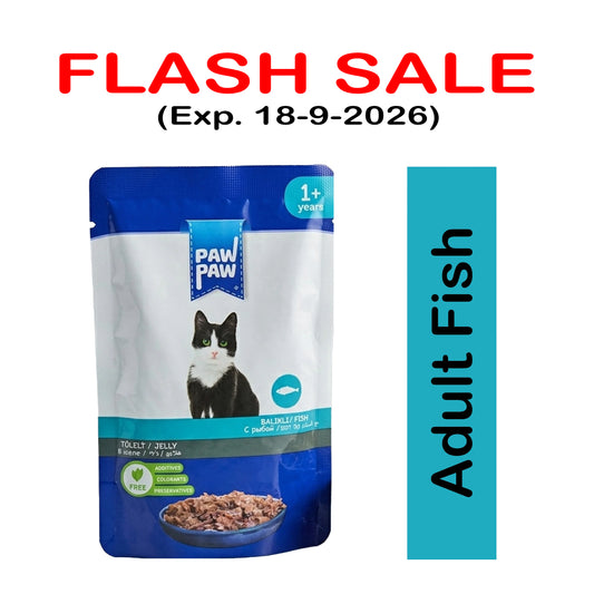 Paw Paw Pouch Adult Fish 85gm EXP 18-09-2026
