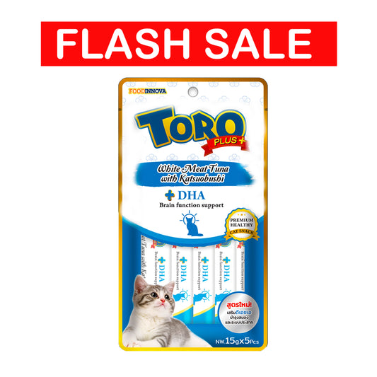 Toro Plus Cat Treat White Meat Tuna with Katsuobushi 15g x 515g x 5 (short date)