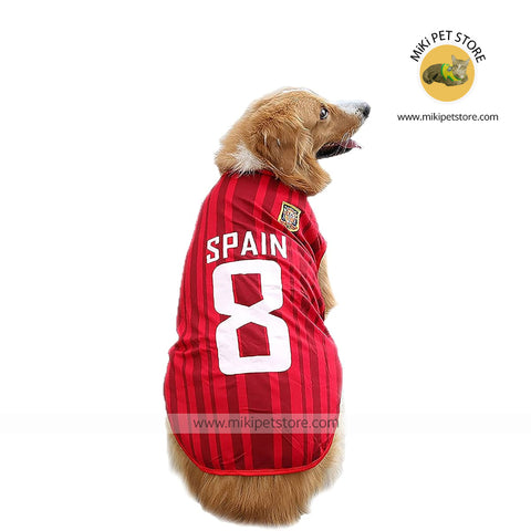 World Cup Spain Pet Jersey for Cats Dogs