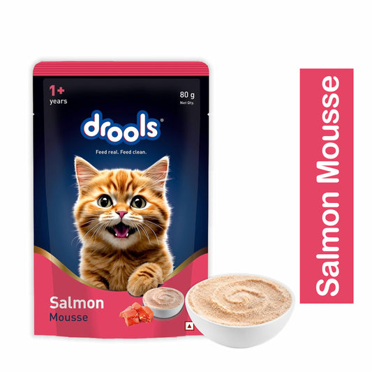 Drools Adult Cat Pouch Salmon Mousse Flavor 80g
