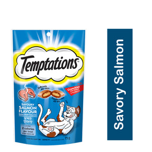 Temptations Cat Treats Savory Salmon Biscuits 75g