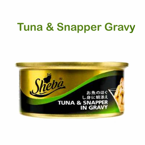 Sheba Can Cat Wet Food Tuna with Snapper Gravy 85gm