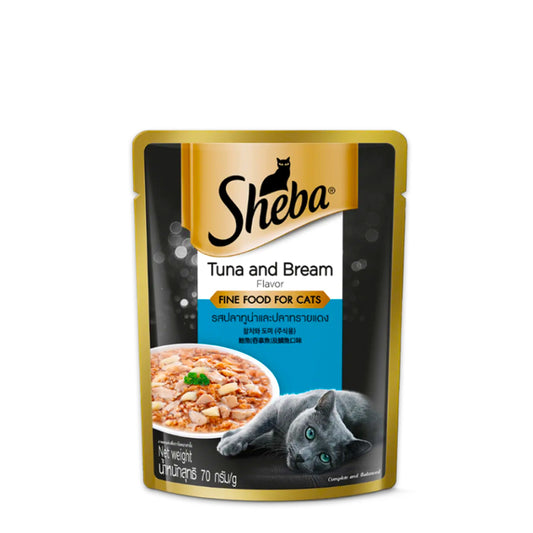Sheba Tuna & Bream Pouch Wet Cat Food 70g