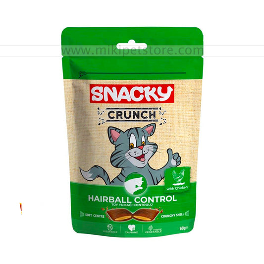 Snacky Crunch Dry Cat Treat Hairball Control with Chicken