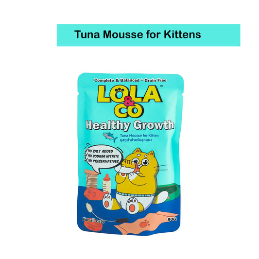 Lola & Co Healthy Growth Pouch Tuna Mousse for Kittens – 80gm 
