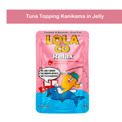 Lola & Co Relax Pouch Tuna Topping Kanikama in Jelly for All Cats – 80gm