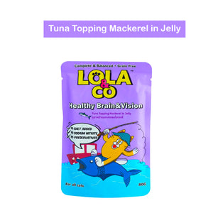 Lola & Co Healthy Brain & Vision Tuna Topping Mackerel in Jelly 80g
