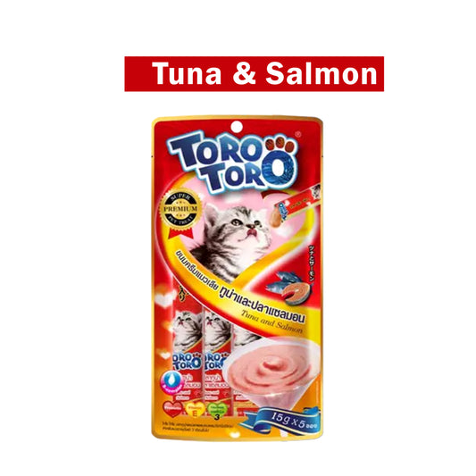 Toro Toro Creamy Treat Tuna & Salmon with B-Complex 75g (15gX5)