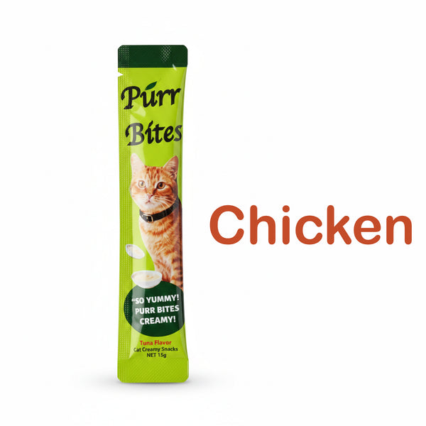 Purr Bites Chicken Flavor Creamy Cat Snacks 15gm