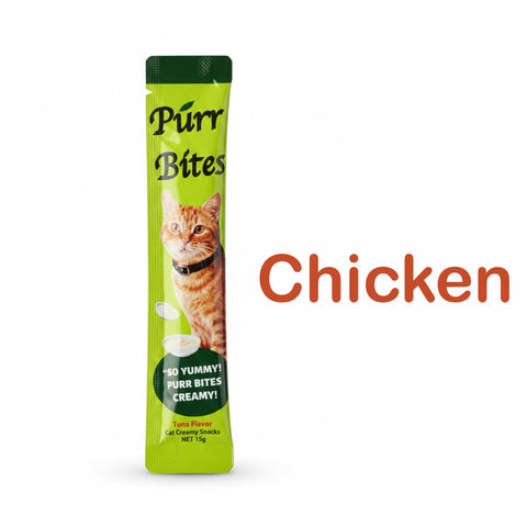 Purr Bites Chicken Flavor Creamy Cat Snacks 15gm