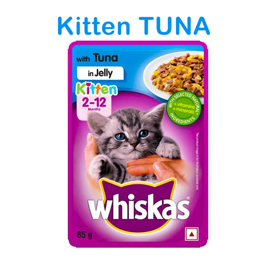 Whiskas Kitten (2-12 months) Pouch – Kitten Tuna in Jelly (Indian)