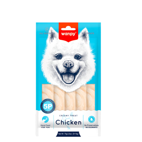 Wanpy Chicken Cream Dog Treats (5 × 14g)