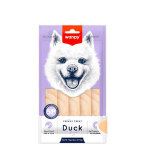 Wanpy Creamy Duck Lickable Treats - 5 x 14 gm