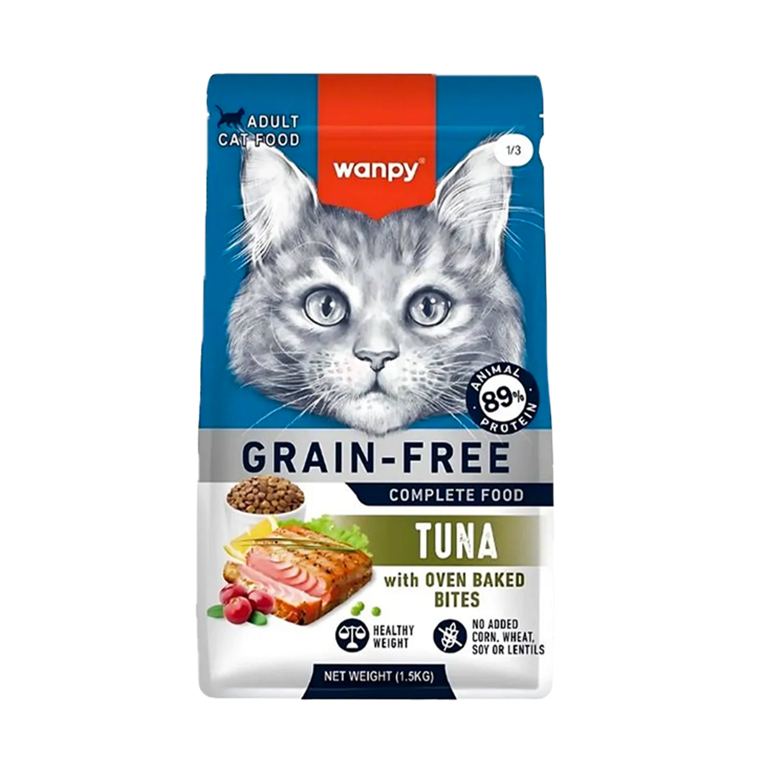  Wanpy Grain Free Adult Dry Cat Food Tuna 1.kg