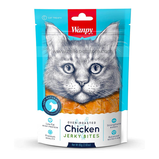 Wanpy Oven Roasted Chicken Jerky Bites Cat Treat 80 gm