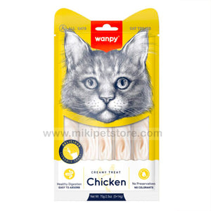 Wanpy Creamy Lickable Cat Treats – Chicken (14gx5)