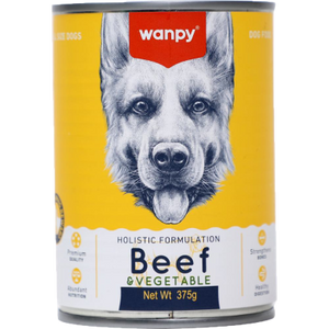 Wanpy Holistic Formulation Dog Can Food Beef & Vegetable 375g | Premium Wet Dog Food