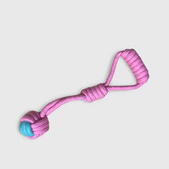 Woven in Ball Rope Pull Dog Toy