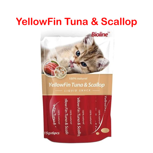Bioline Cat Treats YellowFin Tuna & Scallop Flavor 6*15g