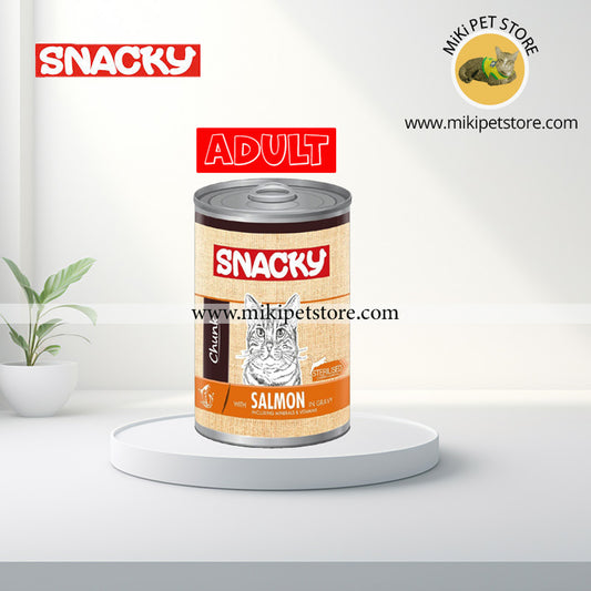 Snacky Adult Cat Food – Salmon in Gravy (400g)