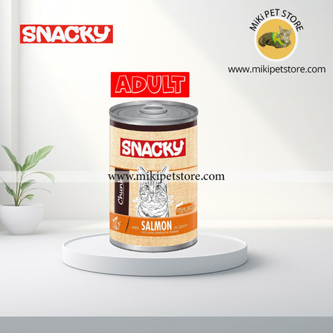 Snacky Adult Cat Wet Food Salmon in Gravy 400g