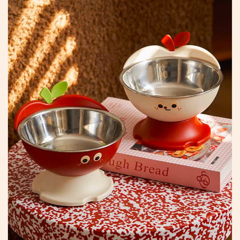 Non Slip Elevated Pet Bowl with Stainless Steel Insert for Cats & Small Dogs