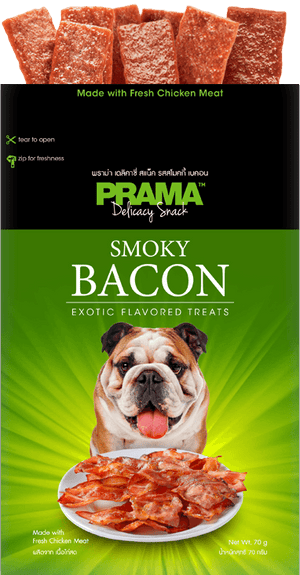 Prama Delicacy Dog Treats Smoked Bacon 70gm