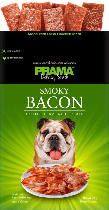 Prama Delicacy Dog Treats Smoked Bacon 70gm