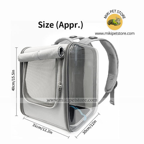 Pet Carrier Backpack Breathable Foldable Travel Cat Bag