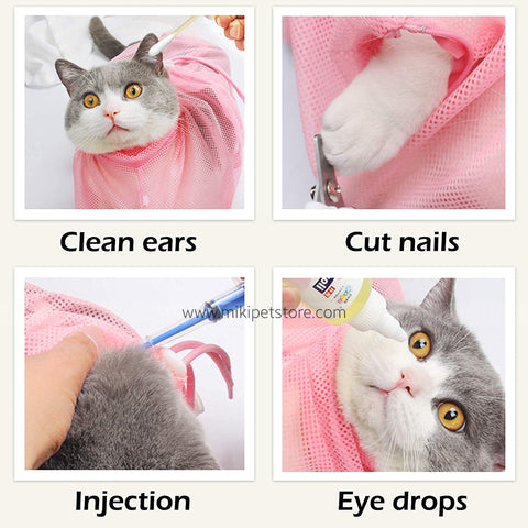 Adjustable Cat Grooming Restraint Bag