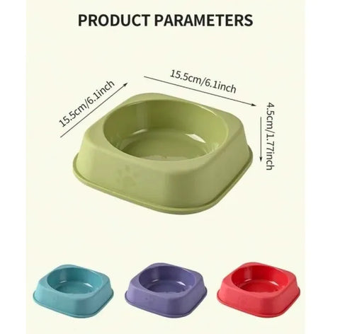 Pet Plastic Food Bowl For Cats & Puppy Dog