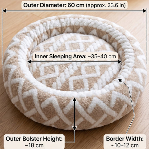 Cozy Donut Cat Bed for cat and small dog