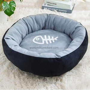 Round Memory Foam Pet Bed 50cm for Cats & Small Dogs