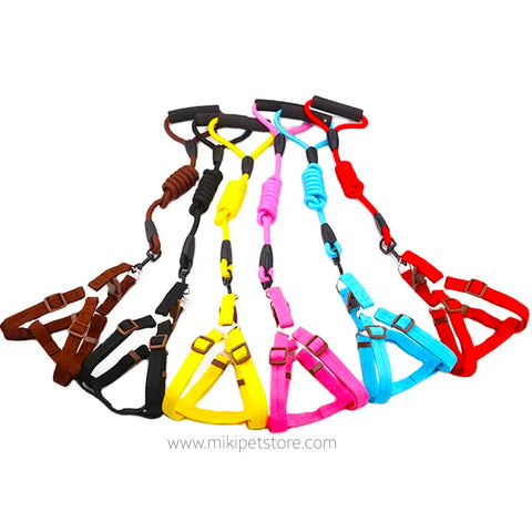 Pet Leash Adjustable Nylon Cat Dog Harness Collar Set