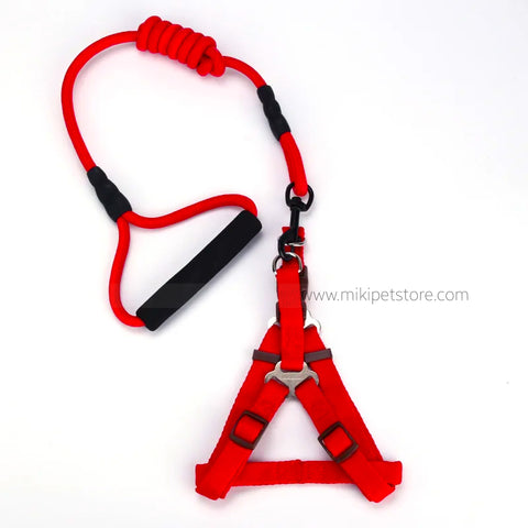 Pet Leash Adjustable Nylon Cat Dog Harness Collar Set