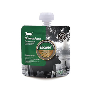 Bioline Natural Feast Chicken Recipe Pouch for Cat  85g + 15g Free
