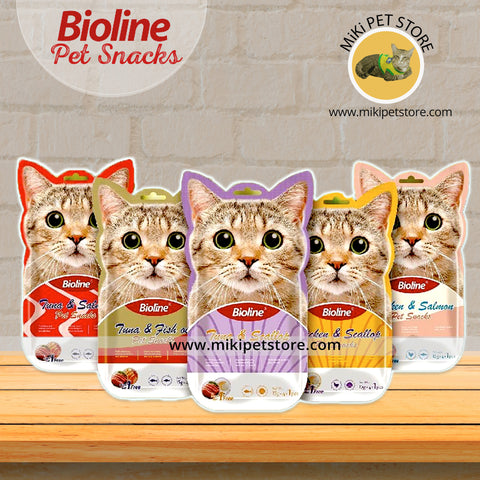 Bioline Cat Treats Pet Snacks 15g x 5 Pack