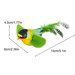 Realistic Chirping Fun Flying Bird Cat Toy
