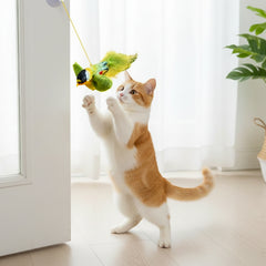Realistic Chirping Fun Flying Bird Cat Toy