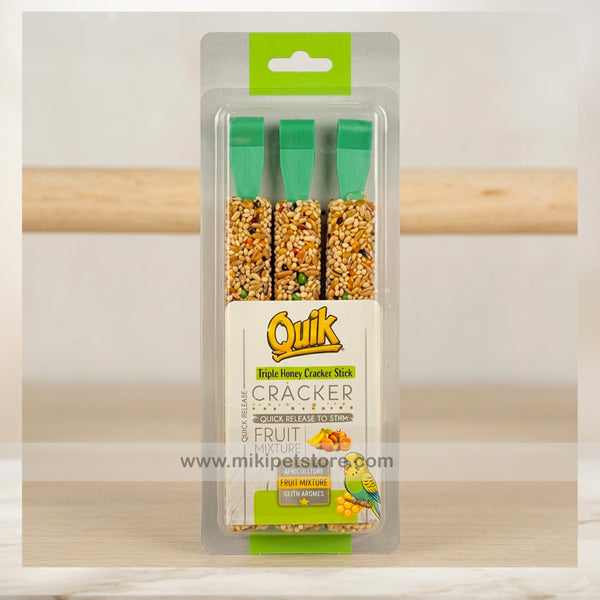 Quik Triple Honey Cracker Stick for Parakeets