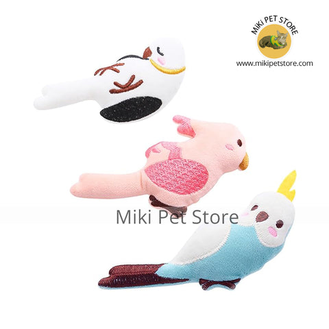 Interactive Plush Cat Toy with Catnip Bite Resistant Bird Design